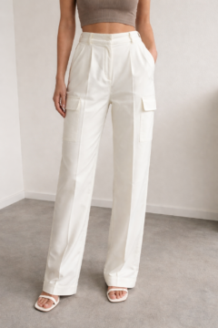 WHITE CARGO PANT
