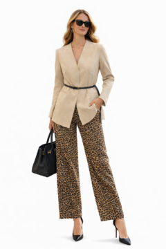 CHINESE NECK BEIGE BLAZER