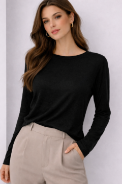 SEE THROUGH BLACK SWEATER