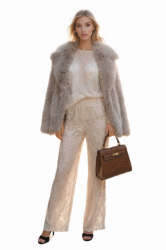 BEIGE FUR JACKET