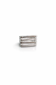 TRIPLE BAR SILVER RING