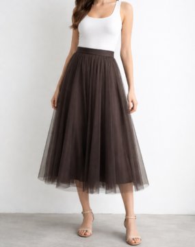 BROWN MUSLIN SKIRT