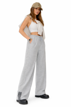 GREY SPORTS PANT WIDE LEG
