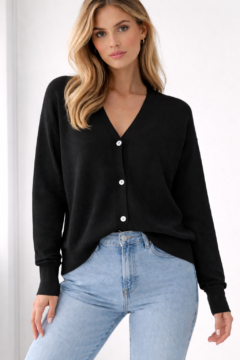 BLACK THIN CARDIGAN
