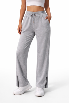 GREY SPORTS PANT WIDE LEG