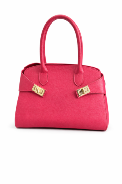 FUSHIA 2 CLIPS LEATHER