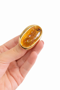 YELLOW AND BROWN HOOK SCARF