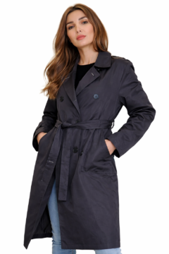 BLACK LONG JACKET BACK DESIGN