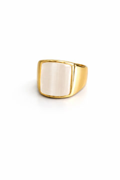 SQUARE WHITE AND GOLD