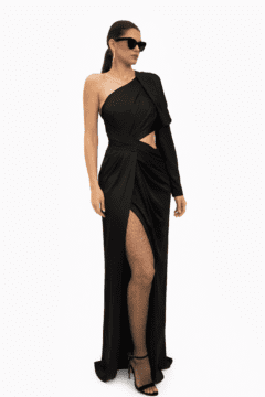 LONG BLACK DRESS DESIGNER