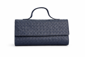 NAVY BLUE BOTTE CLUTCH