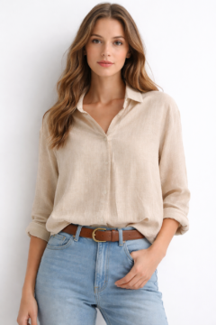SHIRT LINEN BEIGE