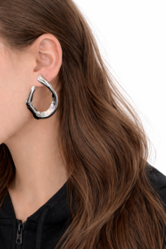 SILVER BIG EARRING