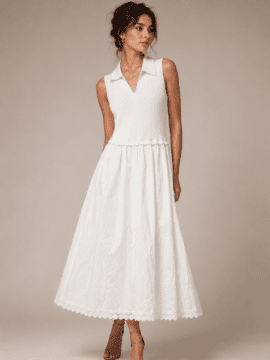 White viscose dress