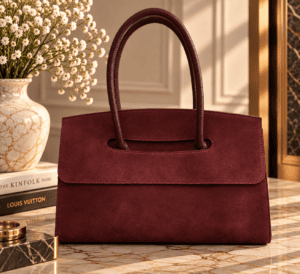 BURGUNDY SUEDE BAG